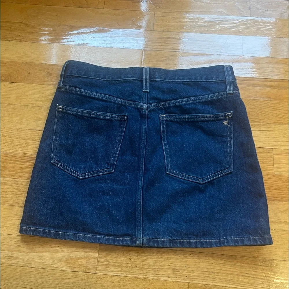 Madewell Rigid Denim Straight Mini Skirt 27 - Picture 11 of 11